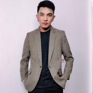 huntsman blazer coklat muda